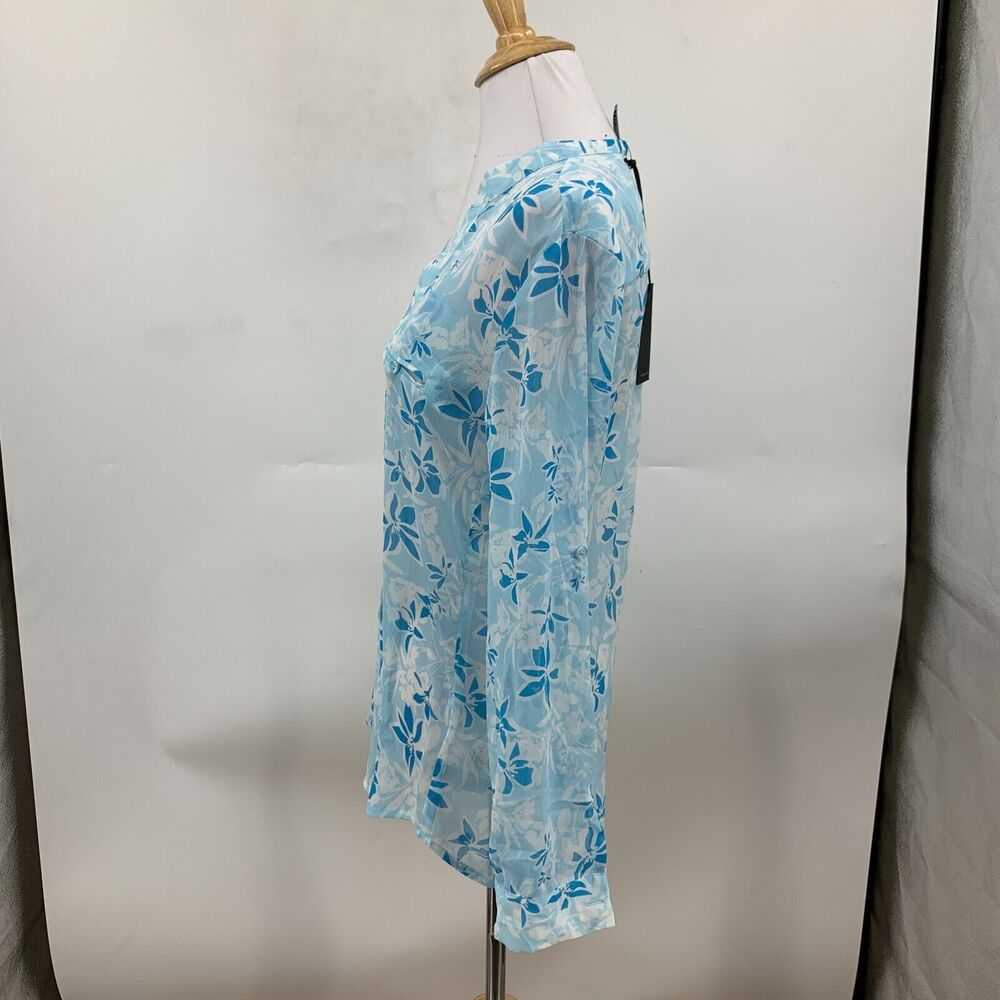 Kut from the Kloth Blouse Womens XS Extra Small Floral Button Front Shirttail - Picture 4 of 10
